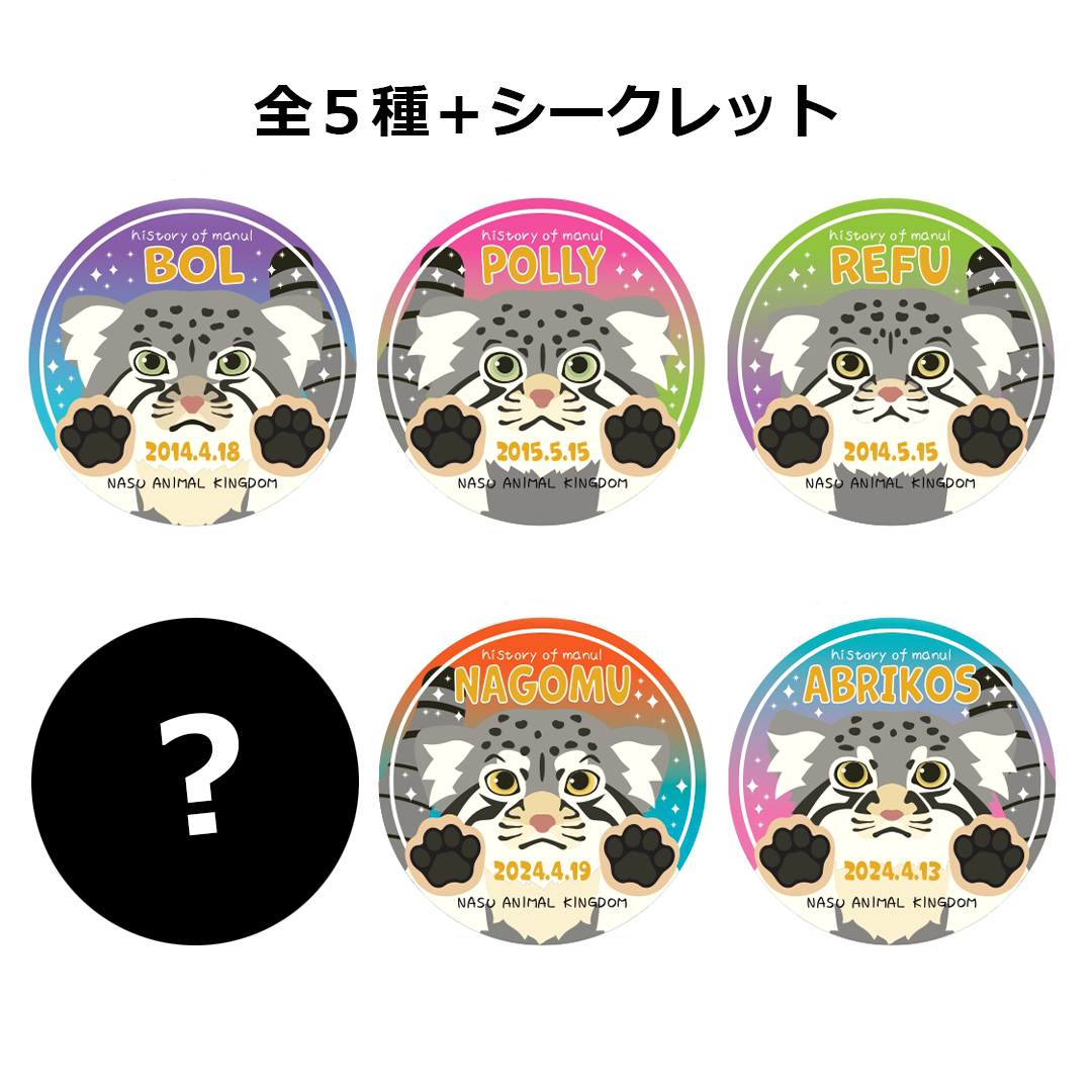 original】マヌルネコ来園10周年 トレーディング缶バッジ | 那須